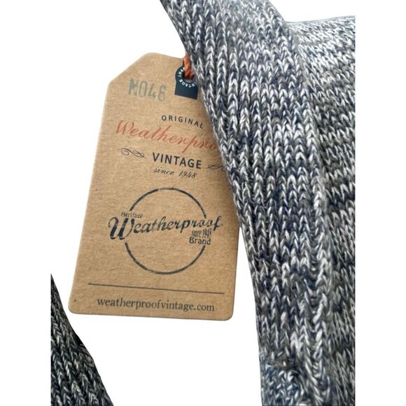 Weatherproof Vintage Chunky Knit Shawl Collar Pullover Sweater Gray Marled Men’s - Picture 11 of 13